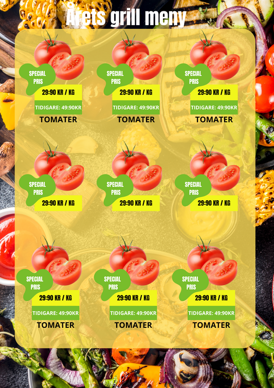 Månadsdesign – 1 reklamblad per månad (4 sidor)
